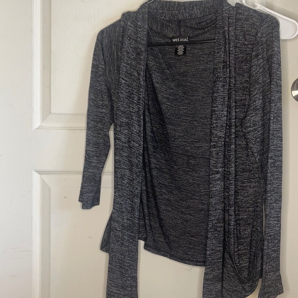Wet Seal Heathered Grey Cardigan